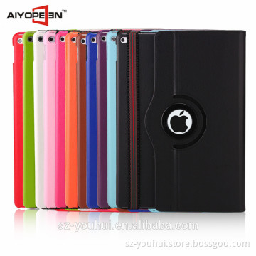 Hot sales 360 degree rotate Stand Flip PU Skin Cover Case For Apple Pro 12.9'with auto wake up